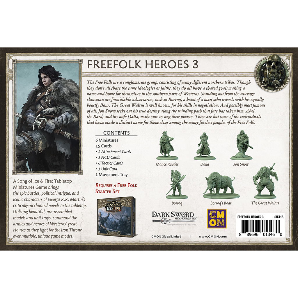 A Song of Ice and Fire : Tabletop Miniatures Game - Free Folk Heroes 3